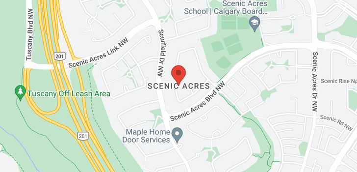 map of 8998 SCURFIELD DR NW